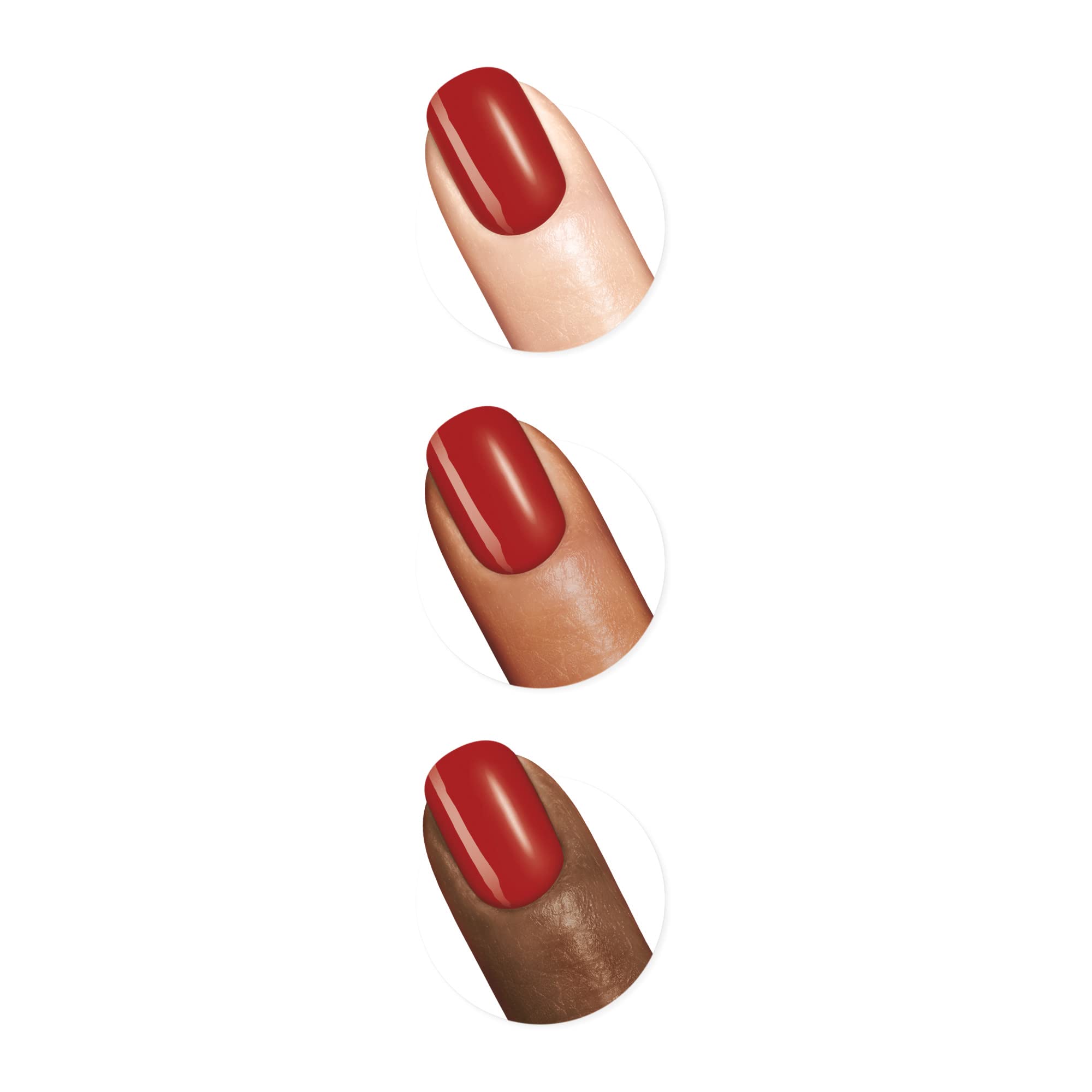 Sally Hansen Good. Kind. Pure. swatches reveal opaque, full-coverage deep red.