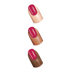 Sally Hansen Good.Kind.Pure Sweet Berries swatch on nails reveals opaque, shiny berry finish.