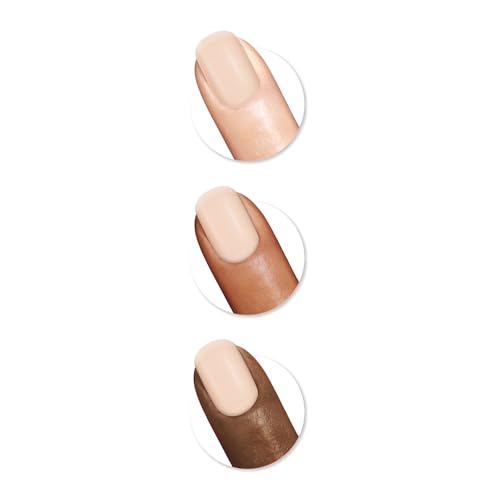 Sally Hansen Good. Kind. Pure. nude cashew butter swatch highlights buildable, sheer color with demi-matte finish.