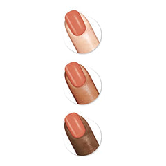 Sally Hansen Insta-Dri contoured brush demonstrates precise at-home manicure.