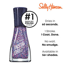 Sally Hansen Insta-Dri Grape Shifter wet-look swatch highlights shiny finish in one stroke.