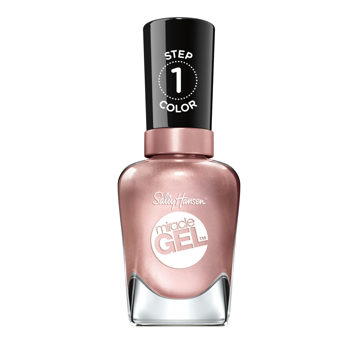 Sally Hansen Miracle Gel: botella con color, acabado de salón para uso doméstico.