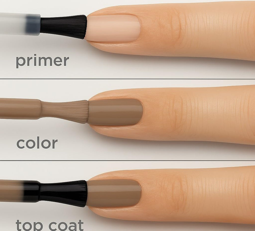 Sally Hansen Miracle Gel chip-resistant formula on nails during wear.