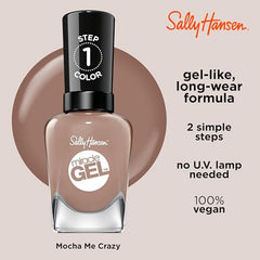 Sally Hansen Miracle Gel two-step system illustrates color plus top coat.