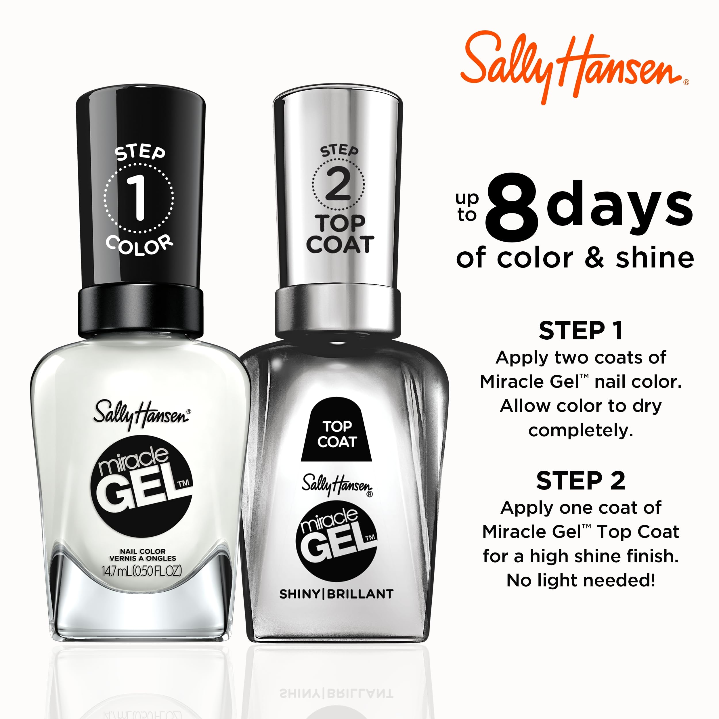 Sally Hansen Miracle Gel Get Mod topcoat gloss captures salon-quality shine