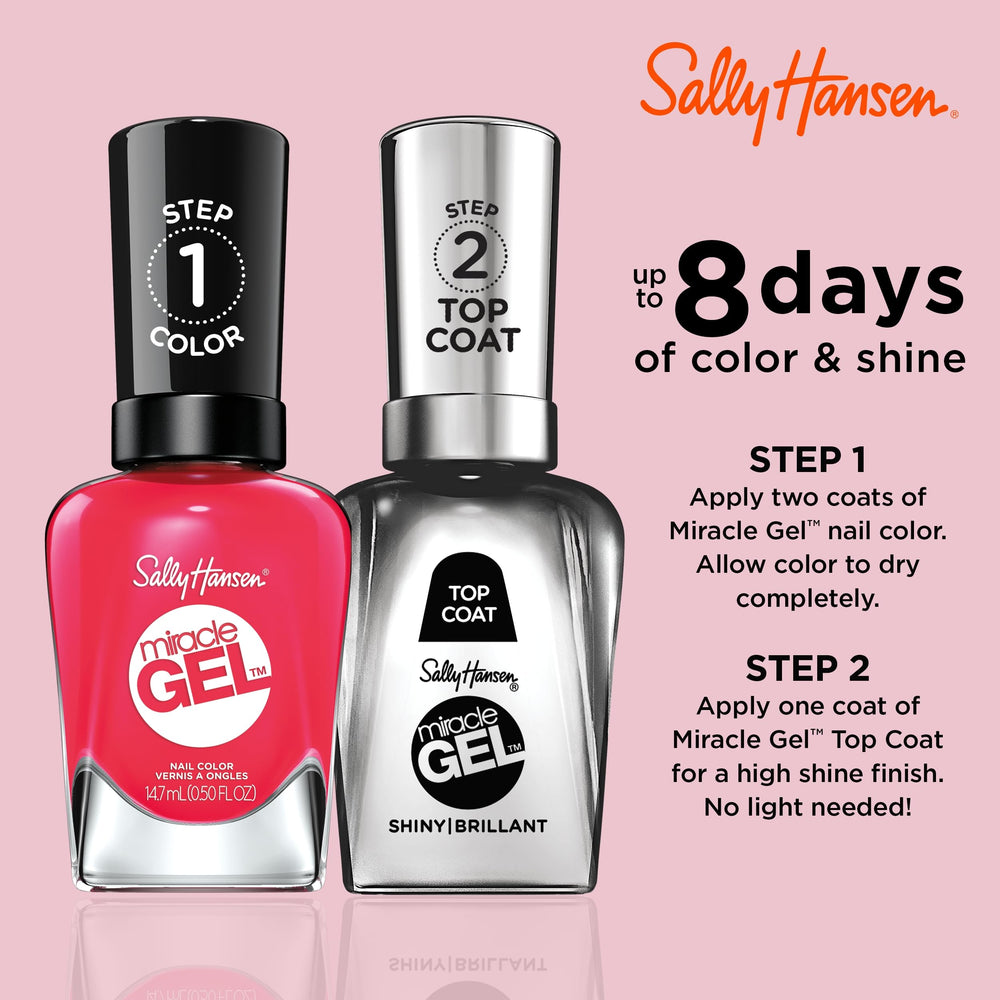 Sally Hansen Miracle Gel hands showcase chip-resistant, long-wearing manicure