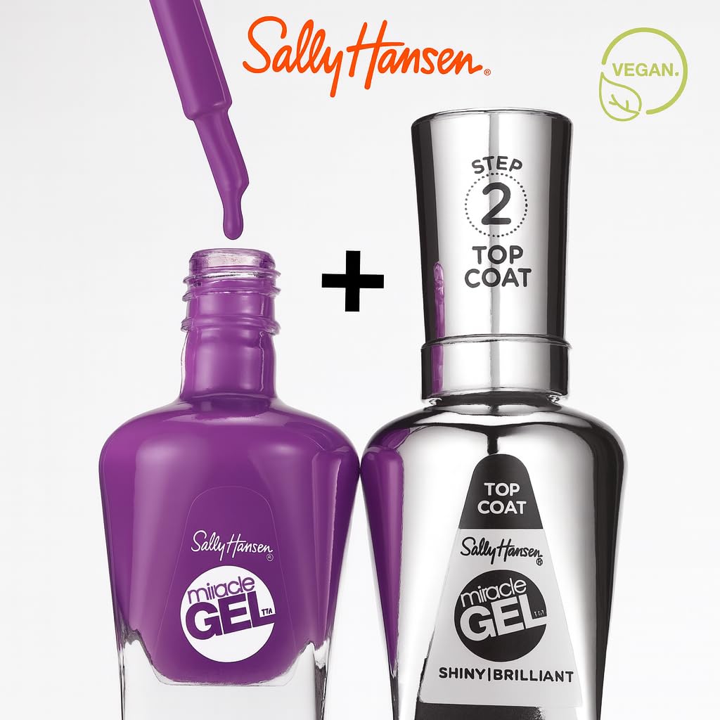 Sally Hansen Miracle Gel shimmer finish close-up catching light