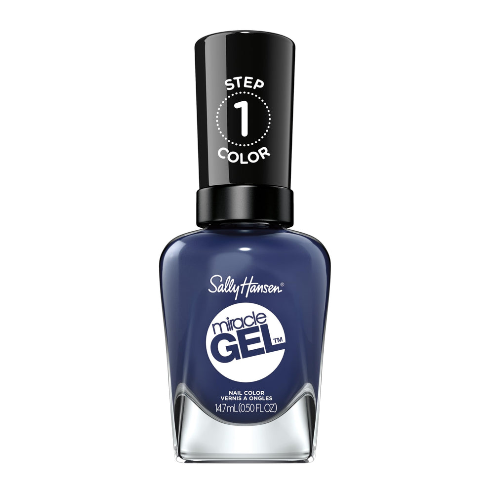 Sally Hansen Miracle Gel tono Midnight Mod en botella, acabado gel duradero.