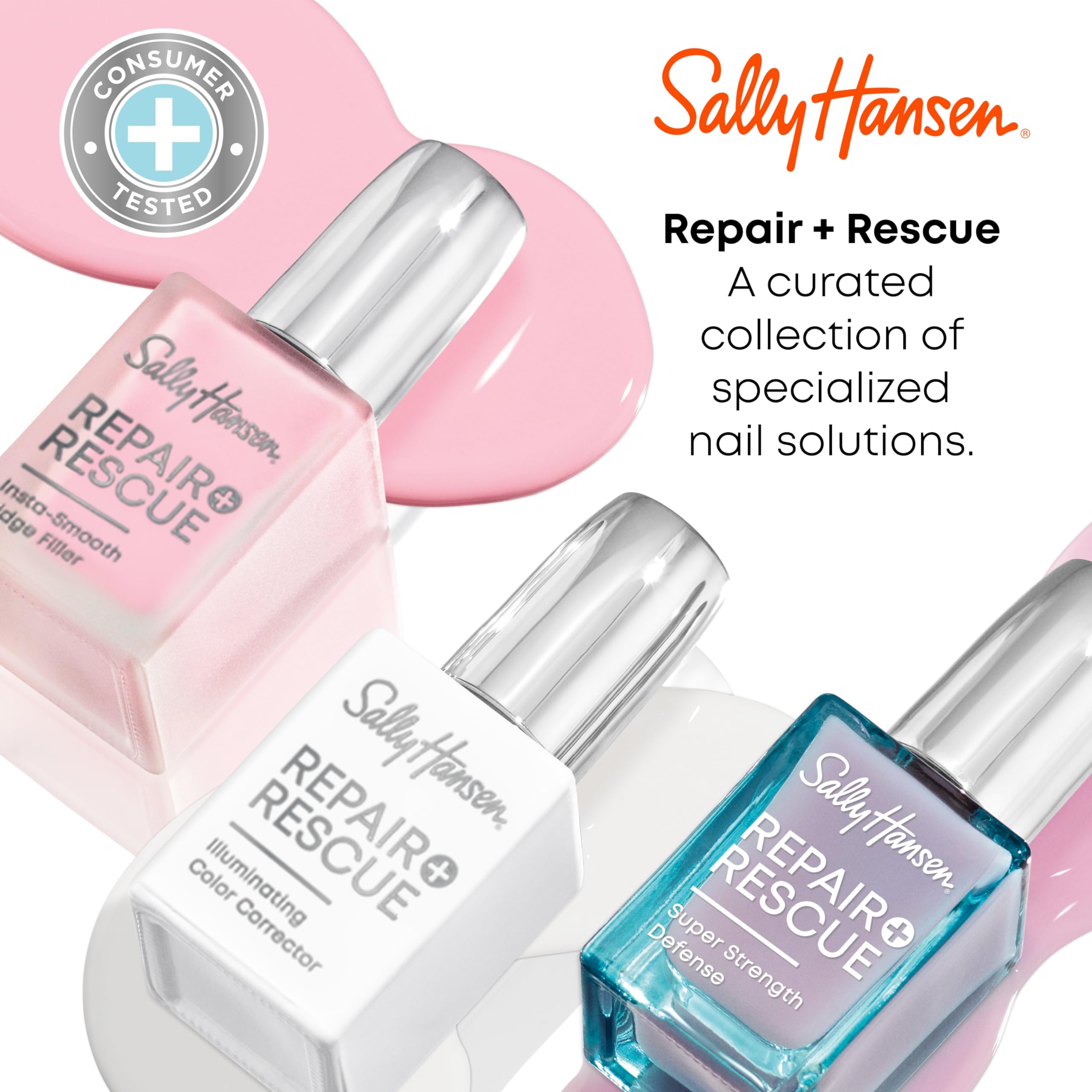 Sally Hansen Repair Rescue packaging highlights at-home nail prep convenience