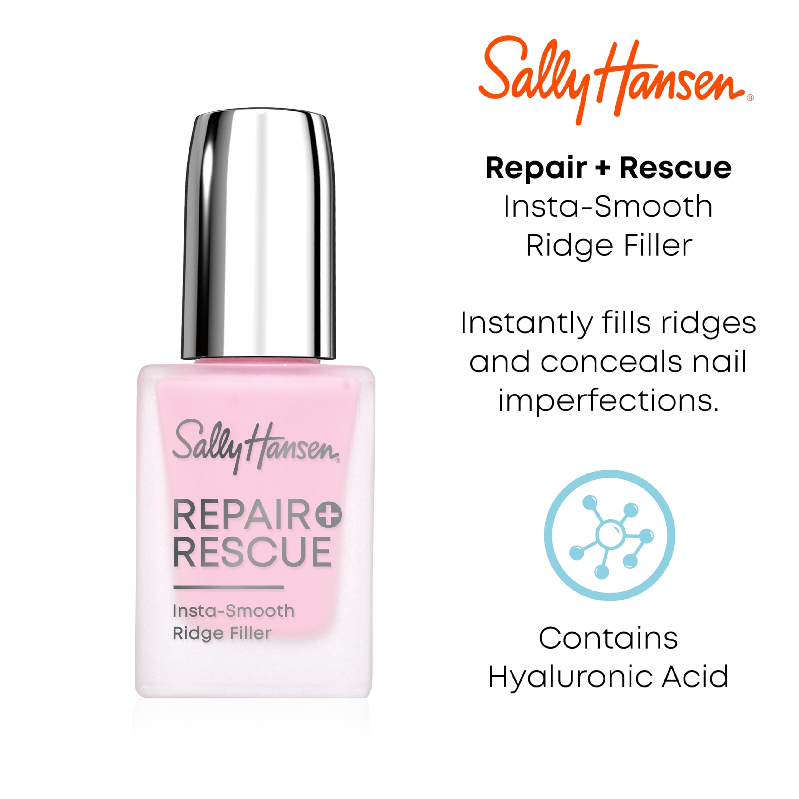 Sally Hansen Repair Rescue ridge before image shows pronounced ridges pre-primer preparation