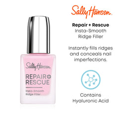 Sally Hansen Repair Rescue ridge before image shows pronounced ridges pre-primer preparation