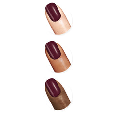 Sally Hansen Xtreme Wear With the Beet swatch on nails displays long-lasting shine.
