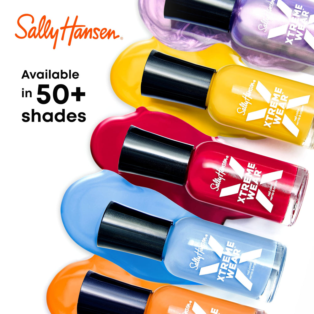 Sally Hansen Xtreme Wear Purple Craze in natural light offers versatile color for any occasion.
