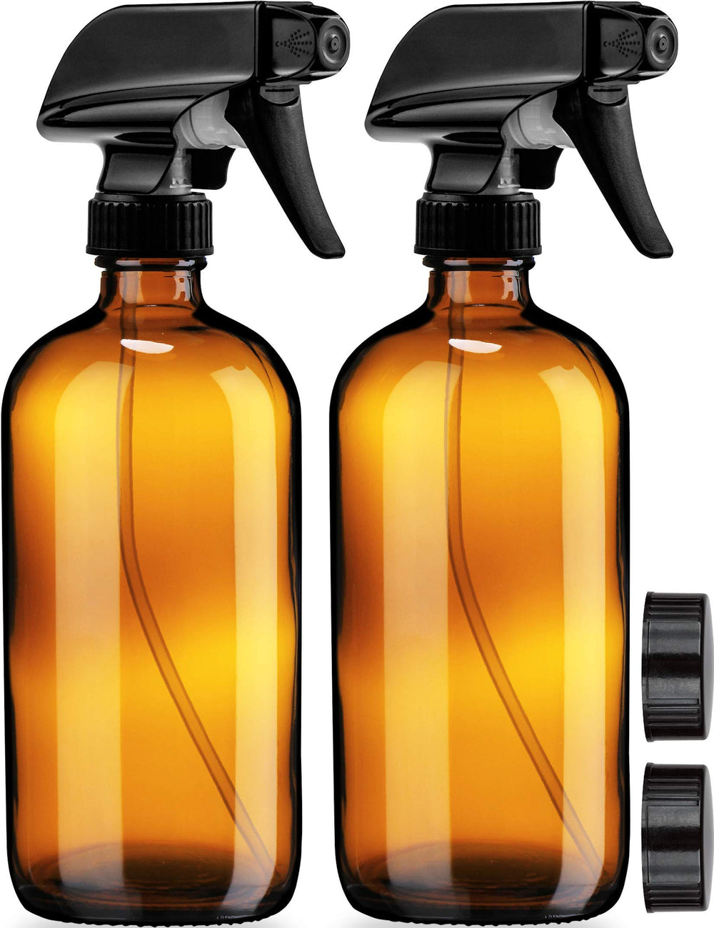 Sally's Organics amber glass spray bottle 16oz with UV protection for essential oils.