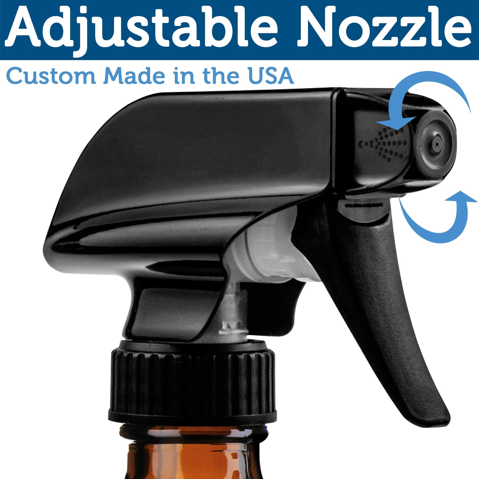Sally's Organics amber glass spray bottle 16oz ideal for plant misting.