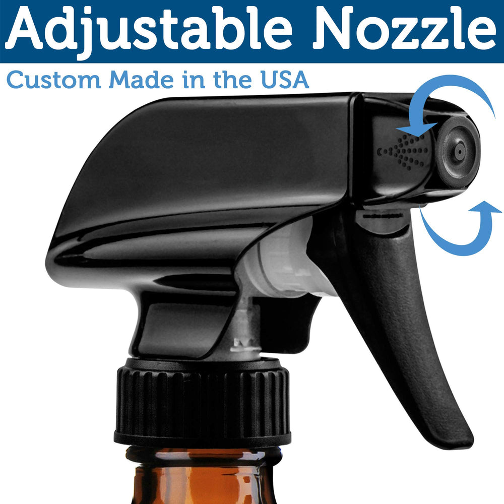 Sally's Organics amber glass spray bottle 16oz ideal for plant misting.