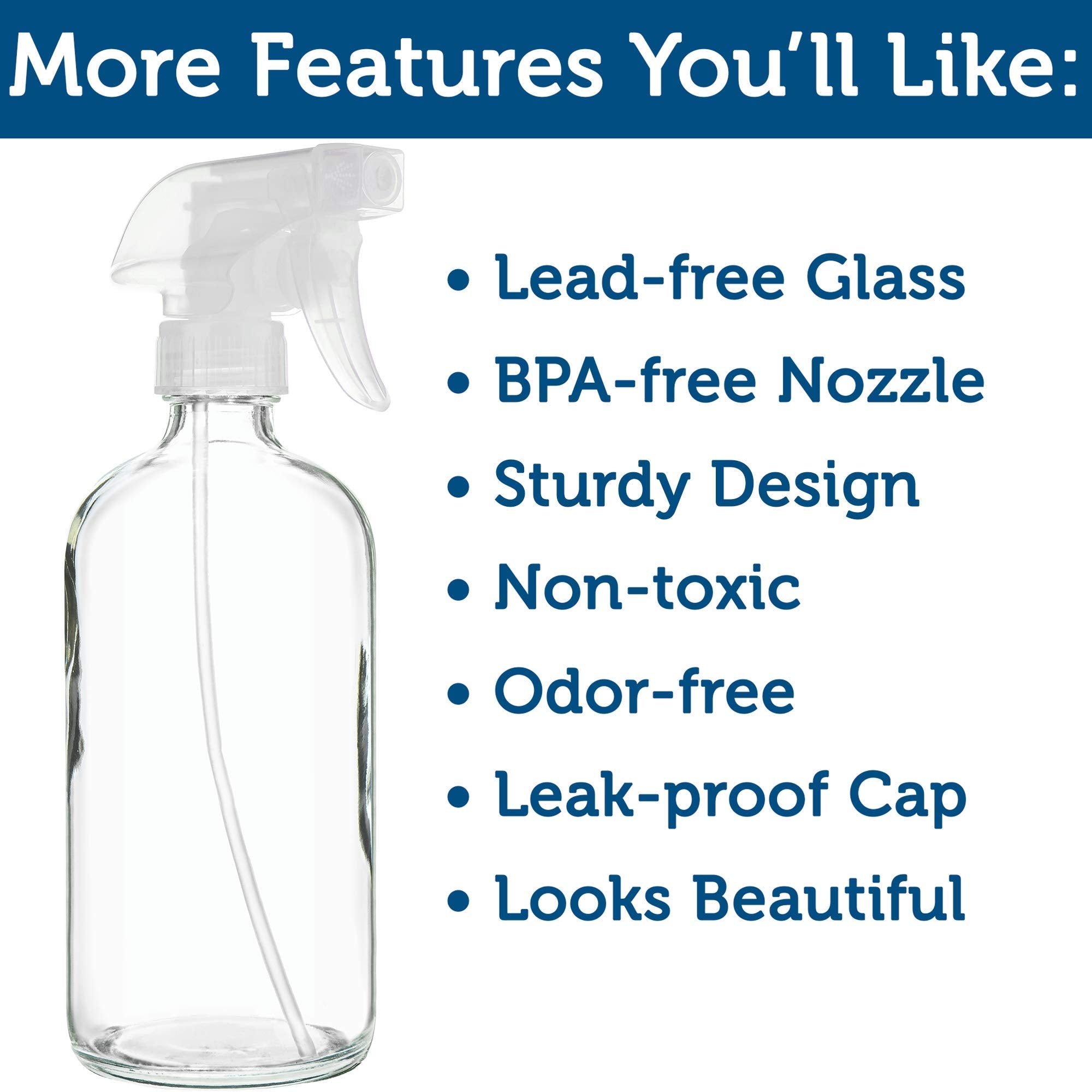 Sally's Organics glass bottle in-use with plant mist demonstrates versatile home scent and care
