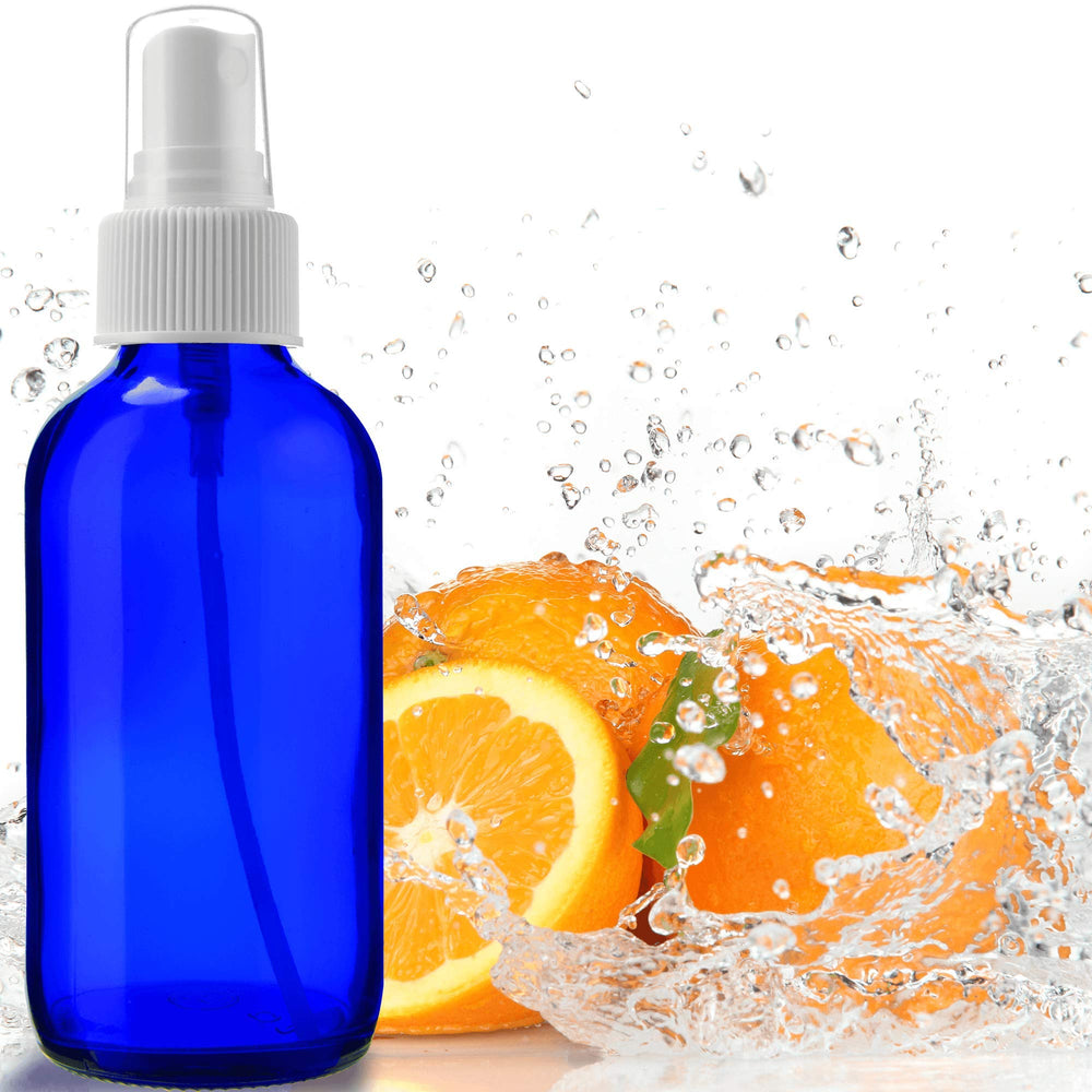 Sally's Organics bottle with vinegar-water cleaning blend for window surfaces