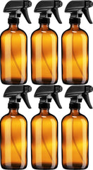 Sally's Organics amber glass spray bottle 16oz ideal for essential oils and UV protection.
