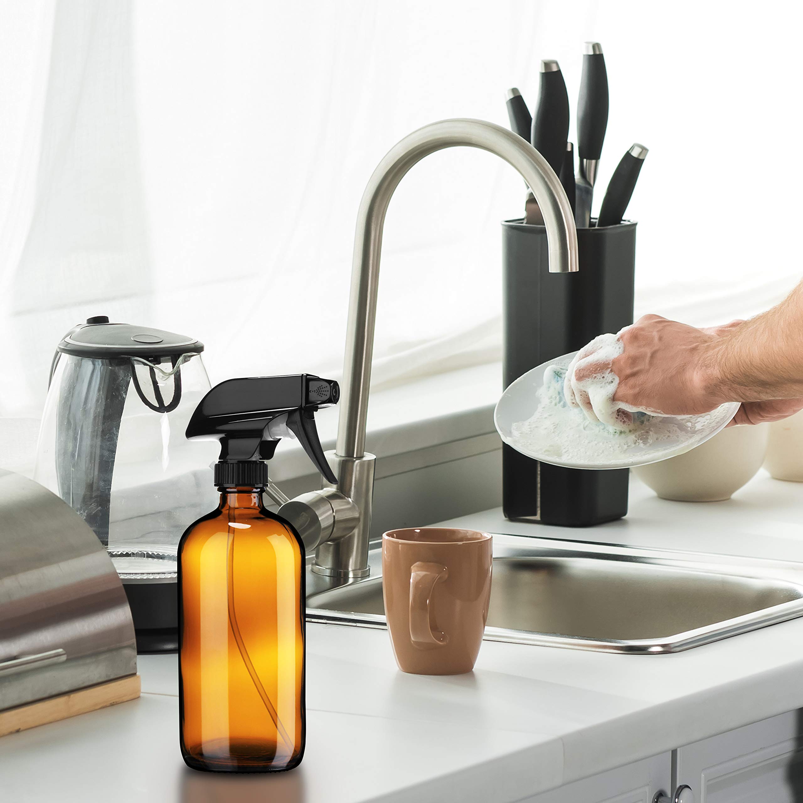 Sally's Organics dishwasher-safe bottle for quick cleaning and reuse.