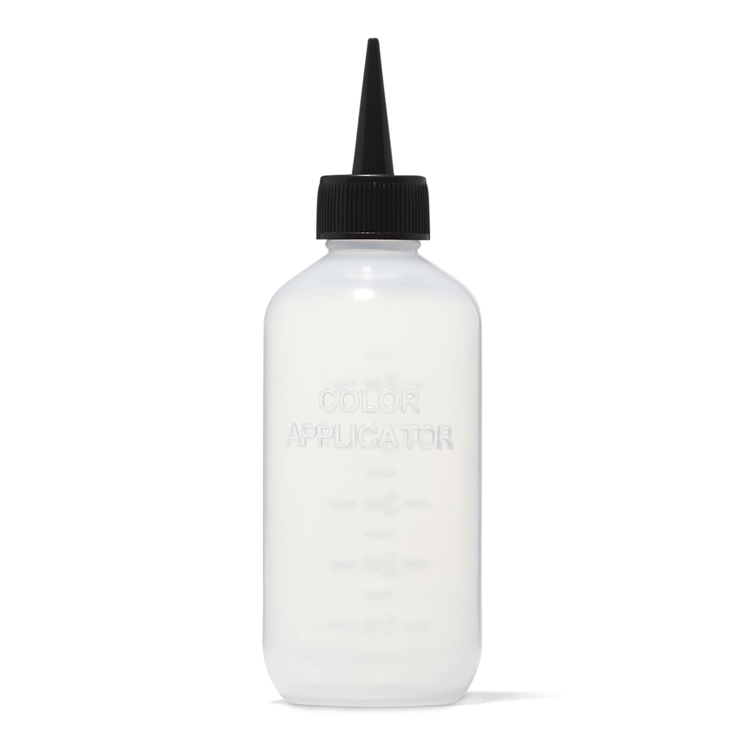 Salon Care Narrow Tip Applicator Bottle shown with soft plastic for easy squeezing and control