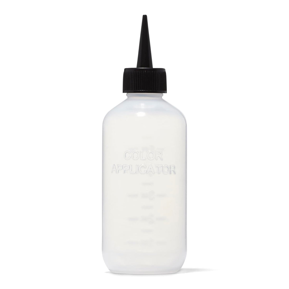 Salon Care Narrow Tip Applicator Bottle shown with soft plastic for easy squeezing and control