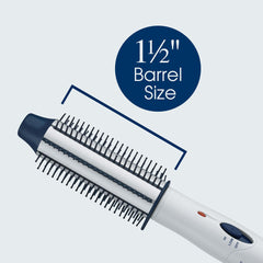 Salon Edition brush iron barrel closeup highlighting smooth surface for sleek styles.