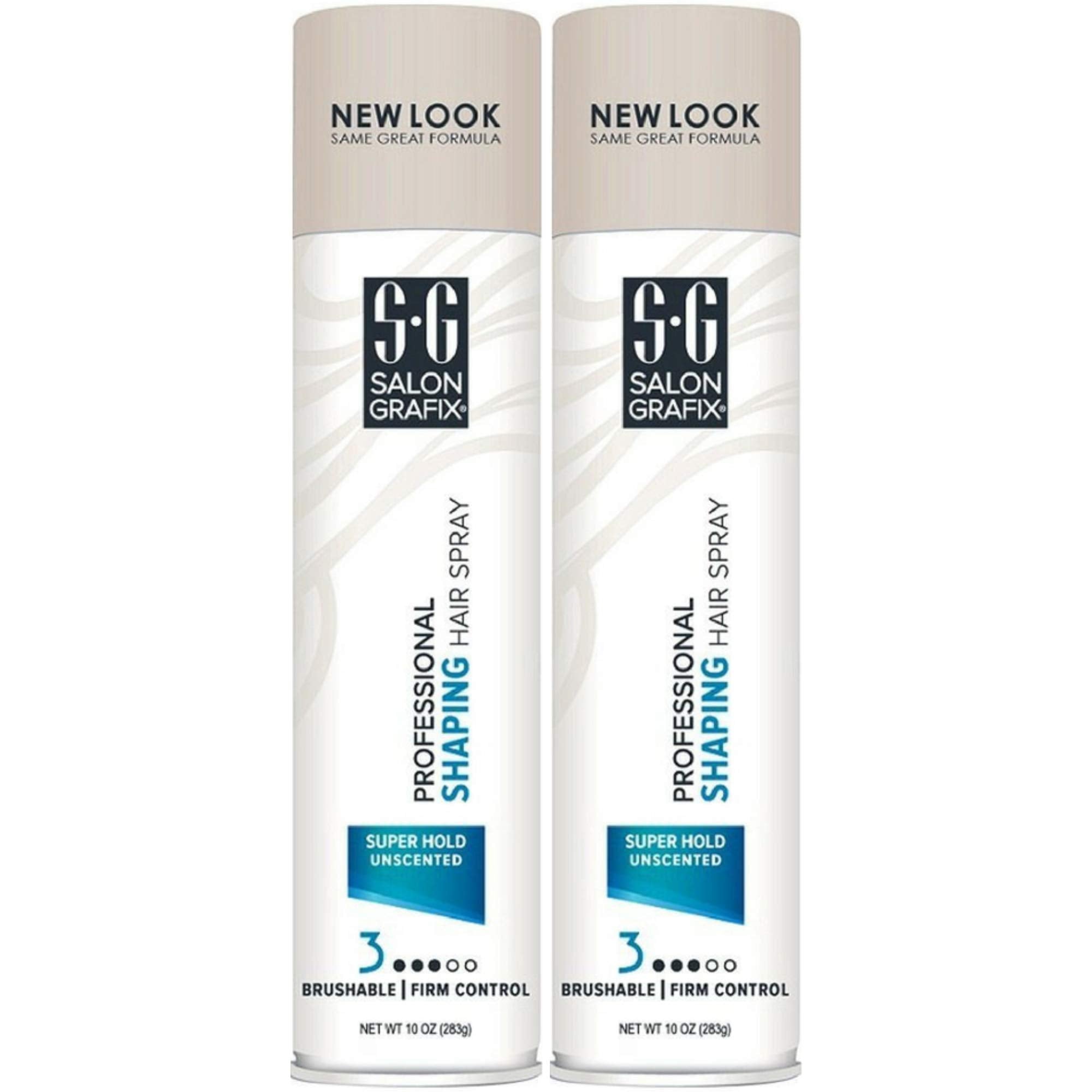 Salon Grafix Shaping Hair Spray model demonstrates firm hold and touchable finish.