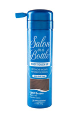 Salon in a Bottle root touch-up light brown spray covers gray roots quickly and naturally.