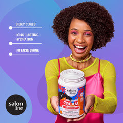 Cream texture closeup of Salon Line Deep Hydration leave-in