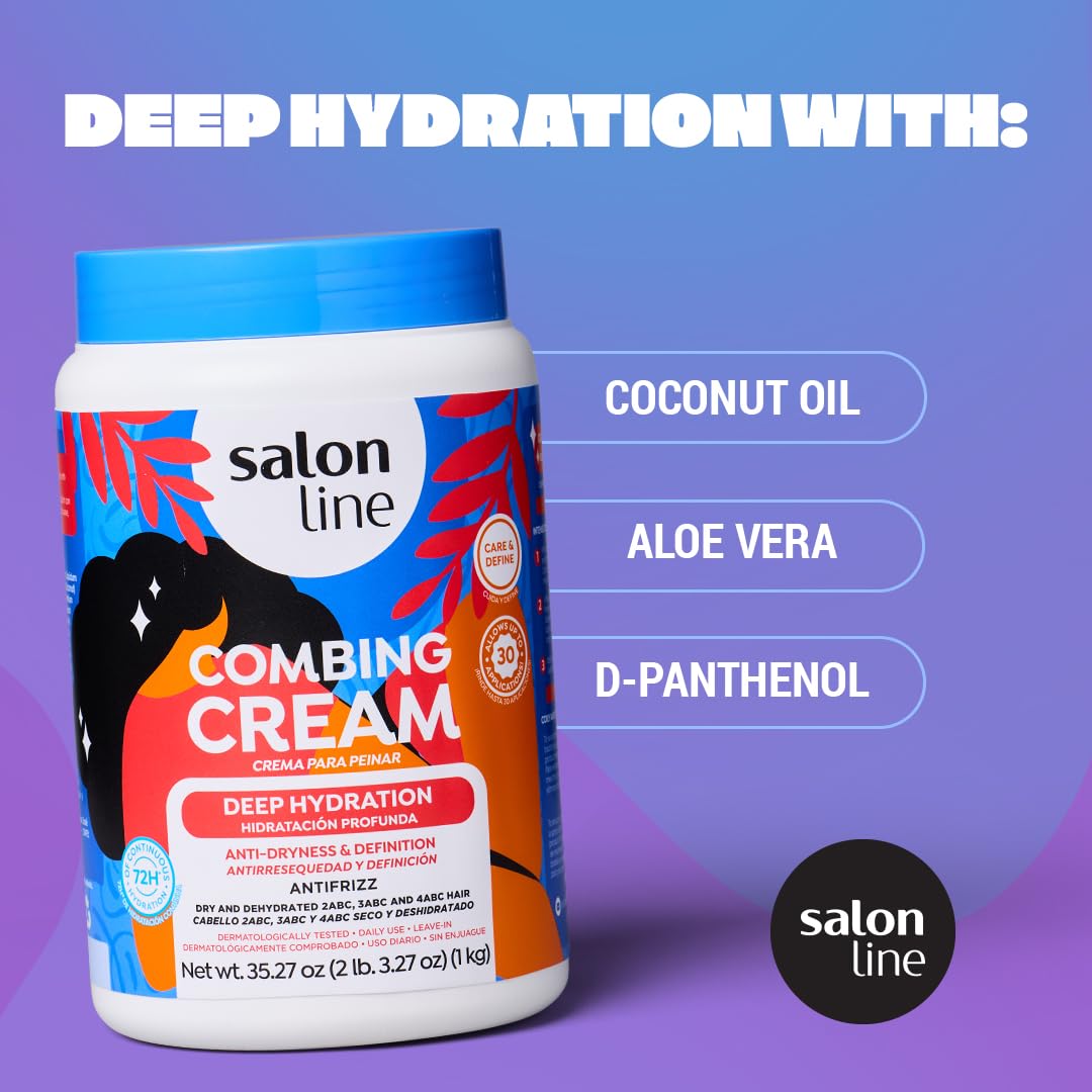 Curly definition and shine with Salon Line Deep Hydration on coils