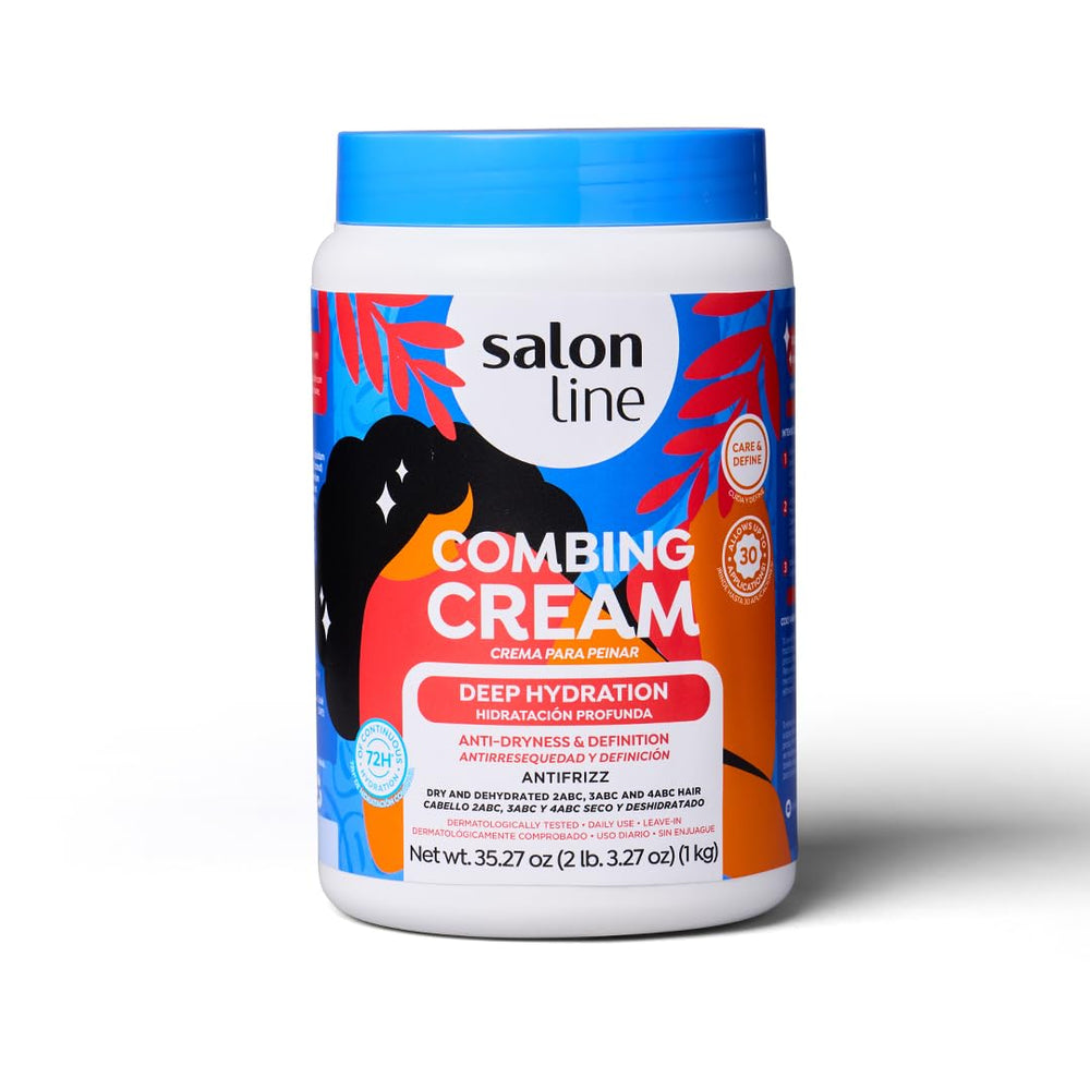 Frizz control demonstration with Salon Line Deep Hydration styling