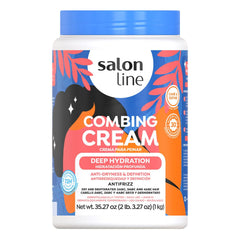 Salon Line Deep Hydration Leave-In Bottle shown for silky, defined waves