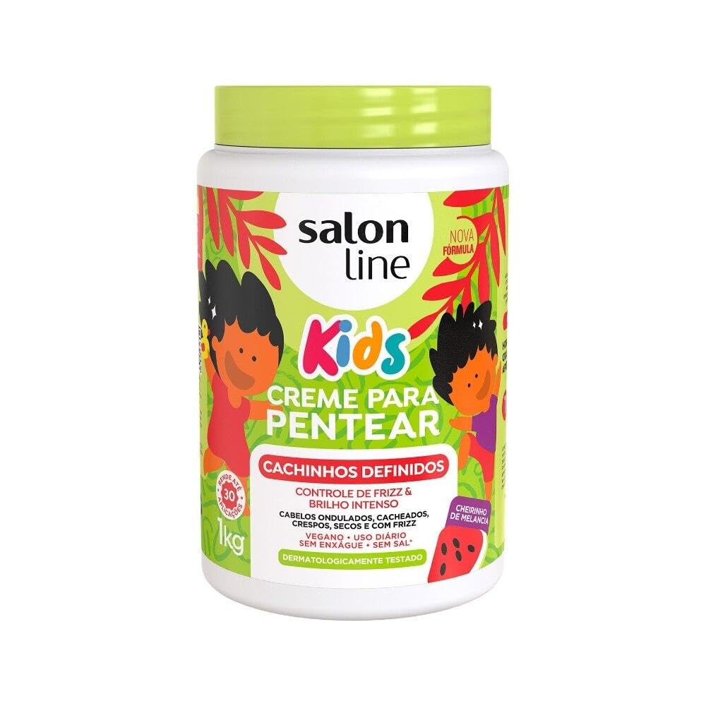 Salon Line KPOCUN Kids Cream packaging close-up highlighting vegan formula.