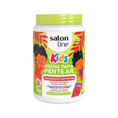 Salon Line KPOCUN Kids Cream packaging close-up highlighting vegan formula.