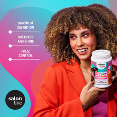 Salon Line Maximum Definition hair waves photo showcasing enhanced curl definition and smooth texture.