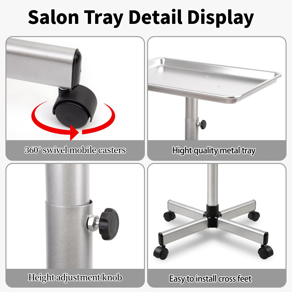 Salon Señor Metal construction emphasizes durability and easy cleaning for daily salon use