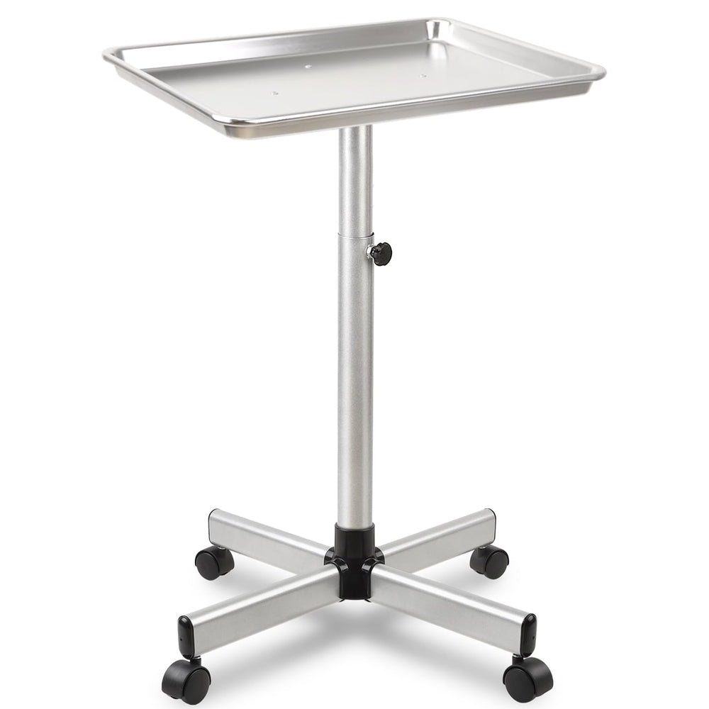 Salon Señor Salon Tray Cart angled view shows sturdy metal build for lasting salon use