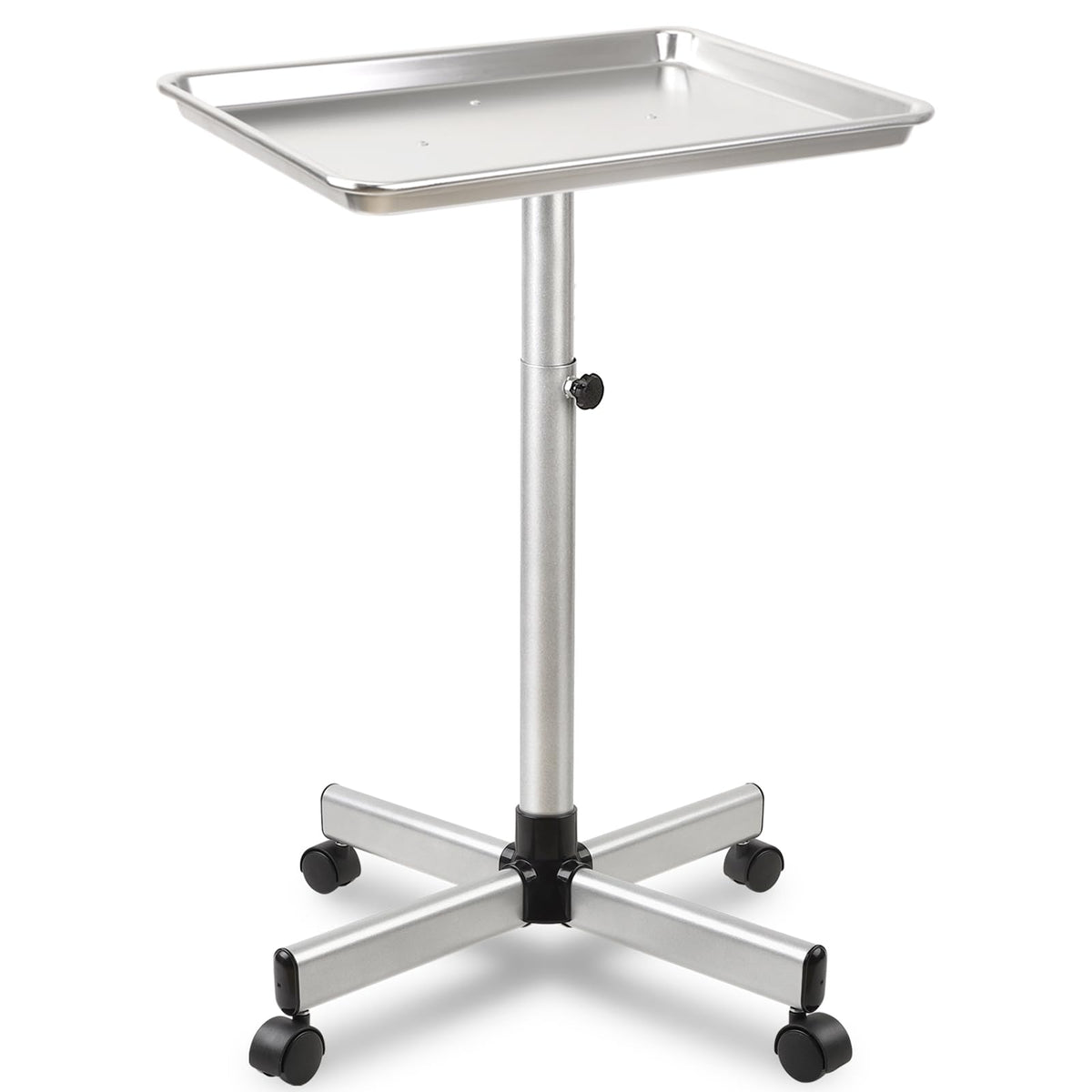 Salon Señor Salon Tray Cart angled view shows sturdy metal build for lasting salon use