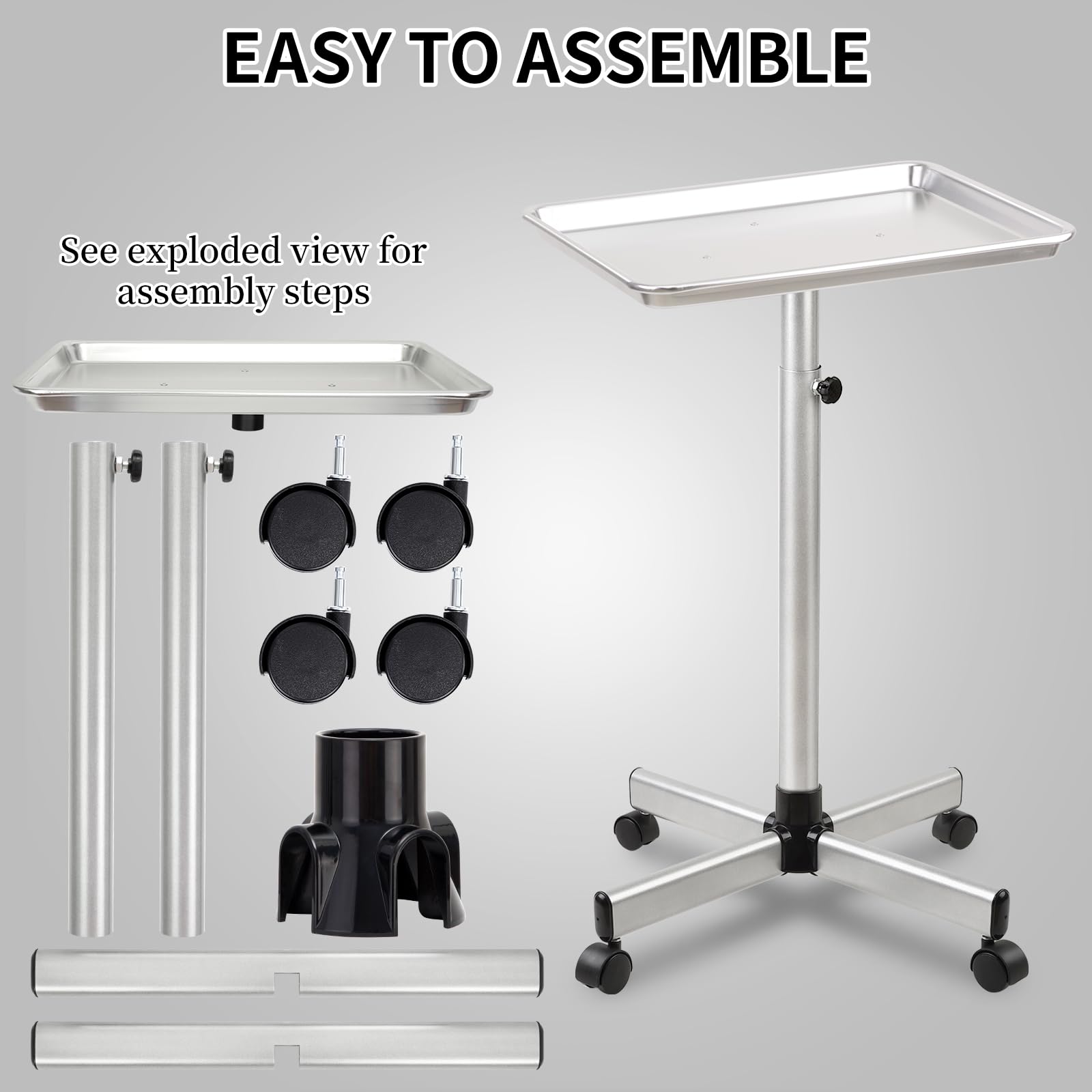 Salon Señor Swivel wheels enable smooth movement between stations for efficient workflow