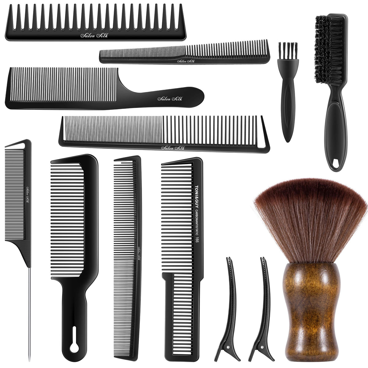 Salon Silk 13-piece set front view showing all tools for versatile professional styling.