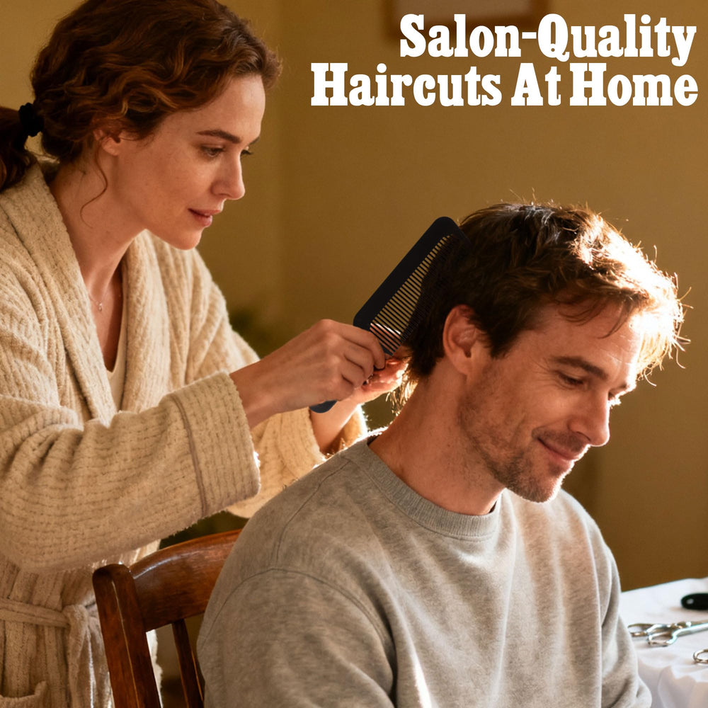 Salon Silk taper and flattop combs showcased for precise sectioning and styling.