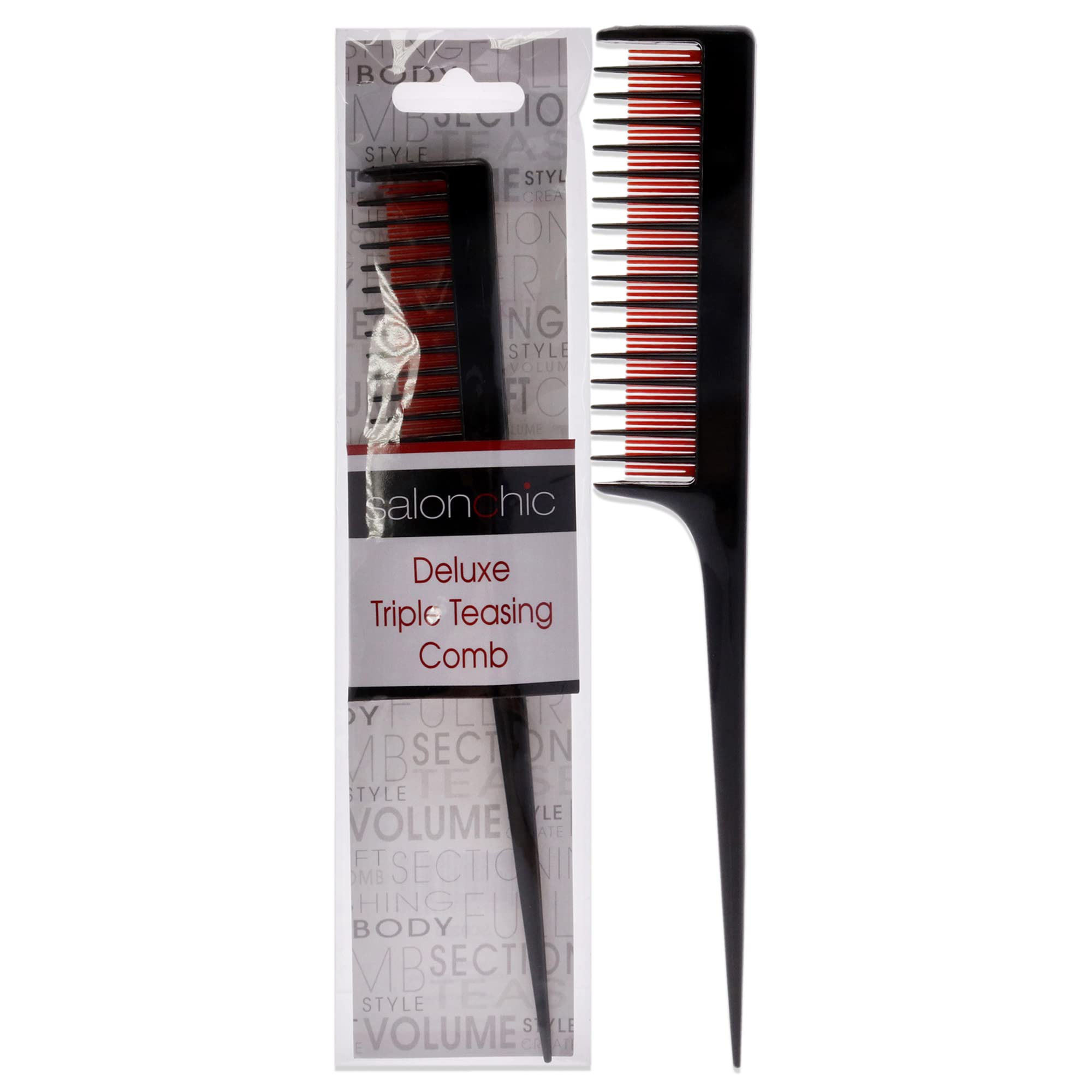 SalonChic peine triple dientes, ideal para crear volumen y cuerpo en el peinado diario.