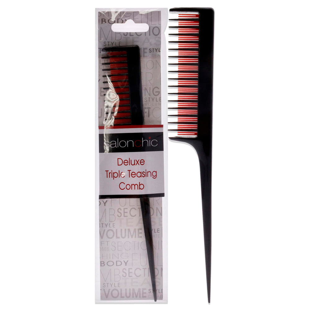 SalonChic peine triple dientes, ideal para crear volumen y cuerpo en el peinado diario.