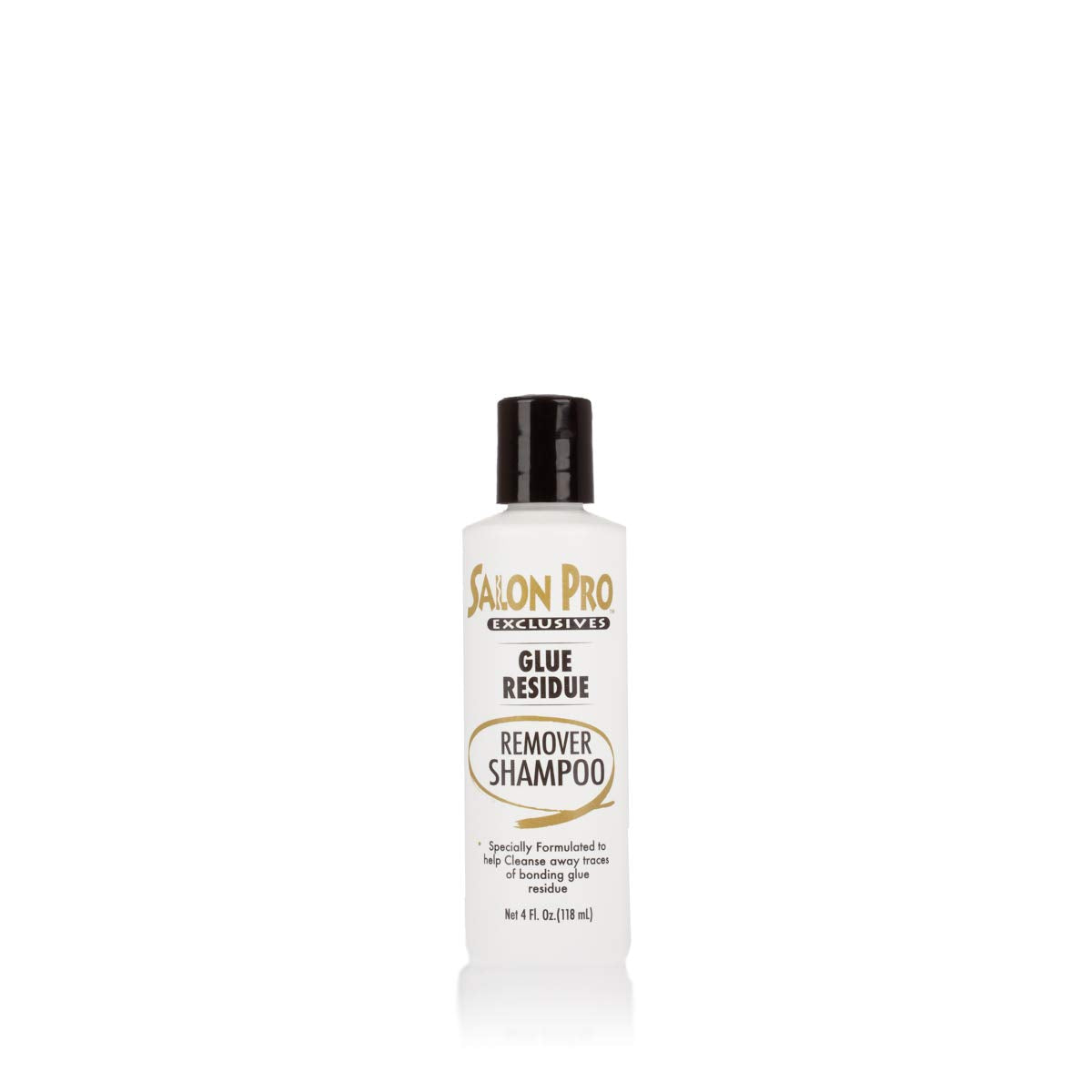 SalonPro Glue Residue Remover Shampoo bottle front offering a thorough cleanse for natural shine