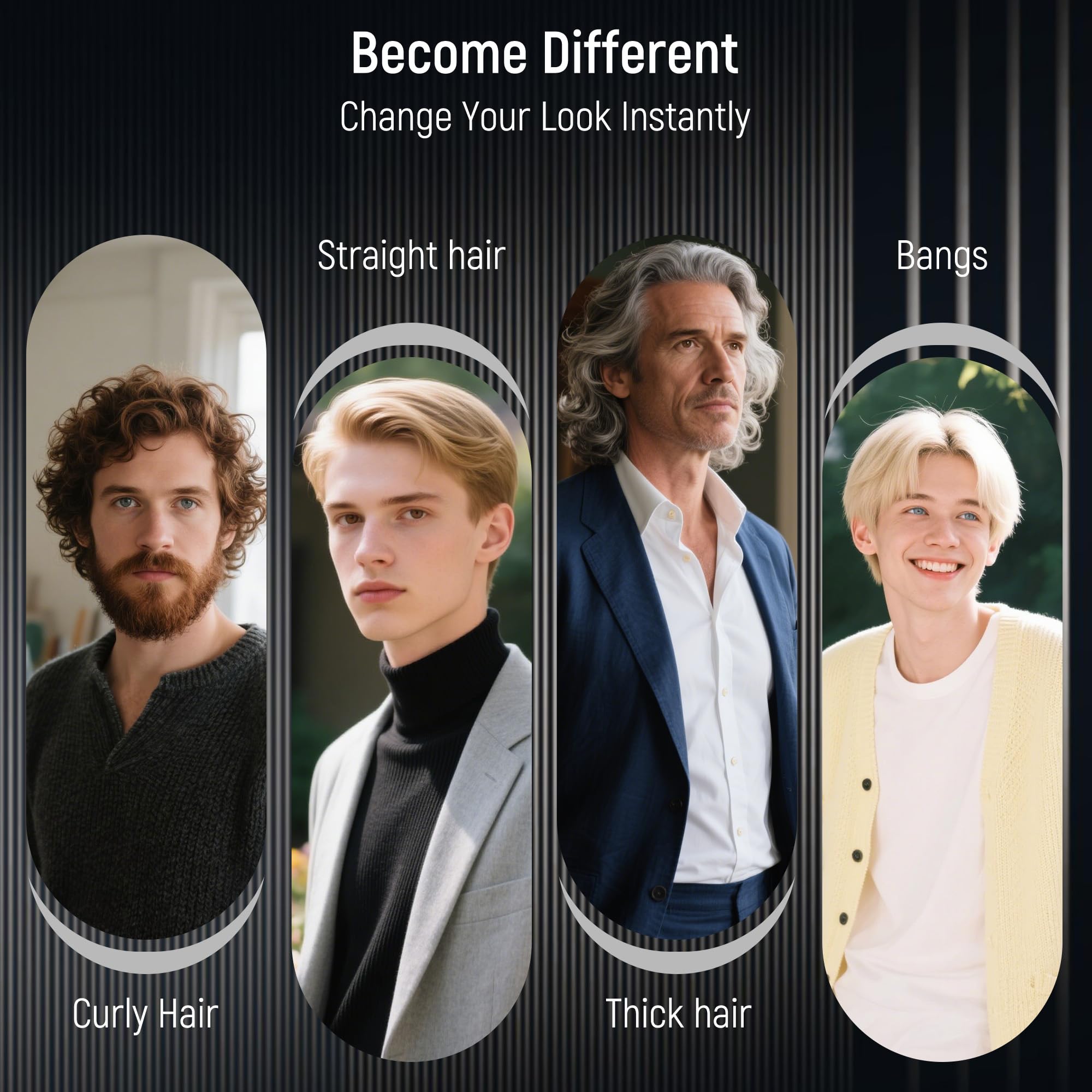 SalonSilk 5-piece men styling set includes versatile brushes in one package