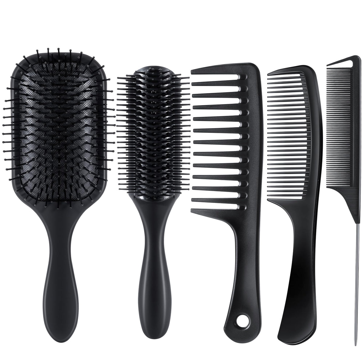 SALON SILK 5PCS paddle brush for smooth detangling without snagging