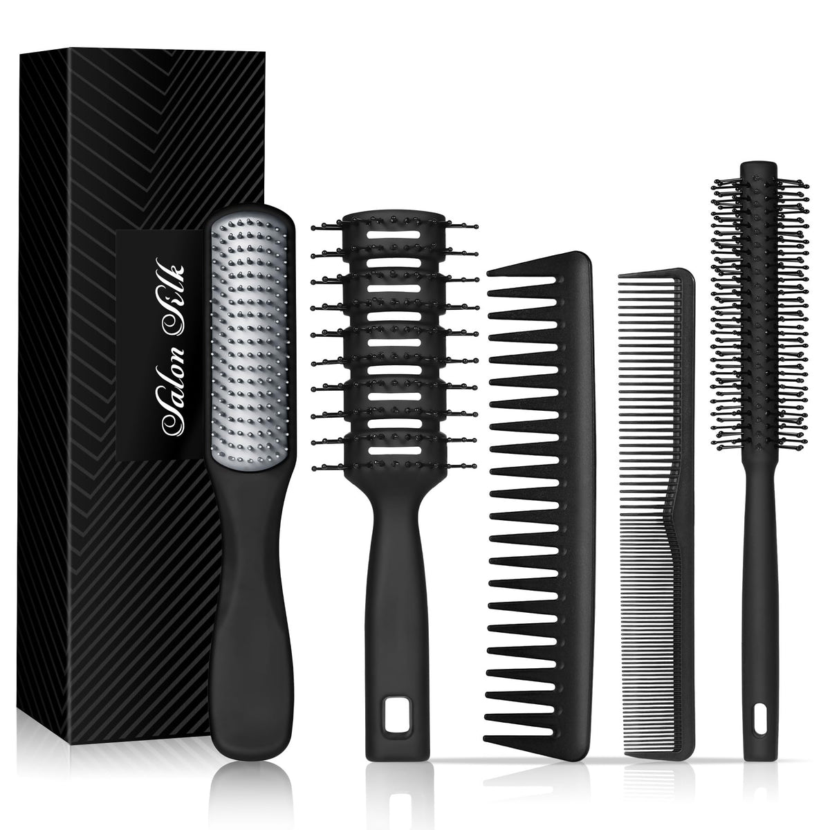 SalonSilk hair brush with vented handle speeds air-drying and styling