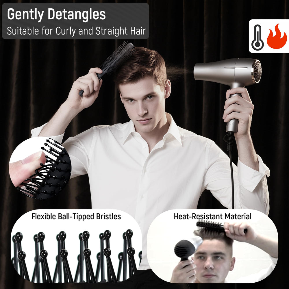 SalonSilk quiff roller brush round for volume and smooth detangling