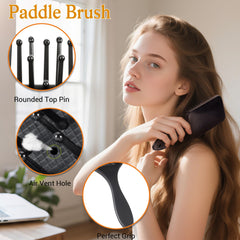 SALON SILK wide-tooth comb detangles thick hair with gentle glide